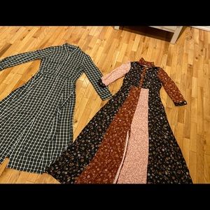 2 Zara long sleeves maxi dresses